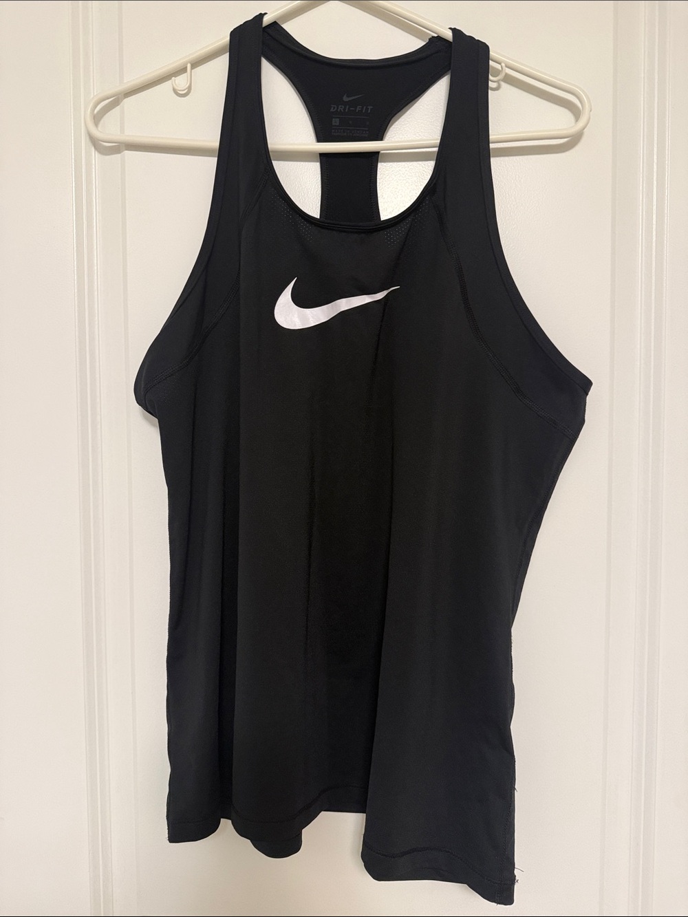 Nike Black Tank Top with White Swoosh